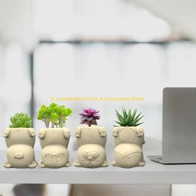 

31KD форма для животных из смолы для домашнего офиса, настольное украшение, держатель для ручек «сделай сам», формы, декоры