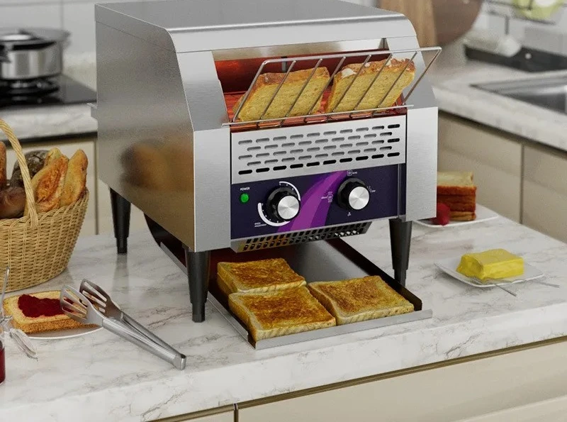 Toaster Commercial Chain Track Turner Square Charter Machine Roaster Automatic Hotel Toaster