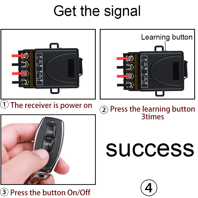 433Mhz Remote Control Switch AC220V 30A Hign power On off Remote Control Transmitter for Water Pump Motor LED/Electric Appliance