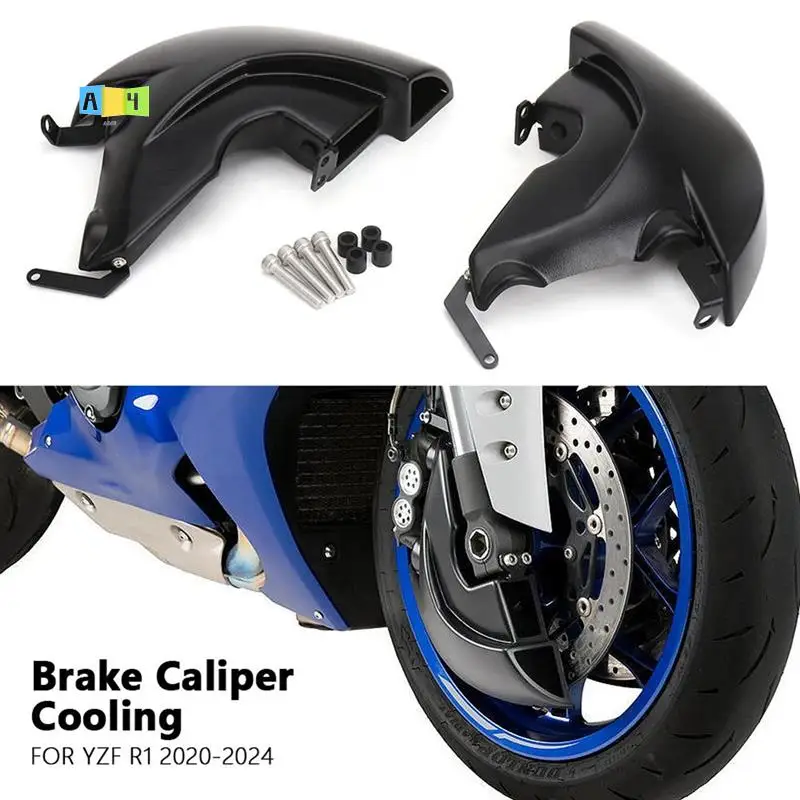 

A04E-Motorcycle Accessories Brake Caliper Air Cooling Guard For Yamaha YZF R1 YZF-R1 2020 2021 2022 2023 2024