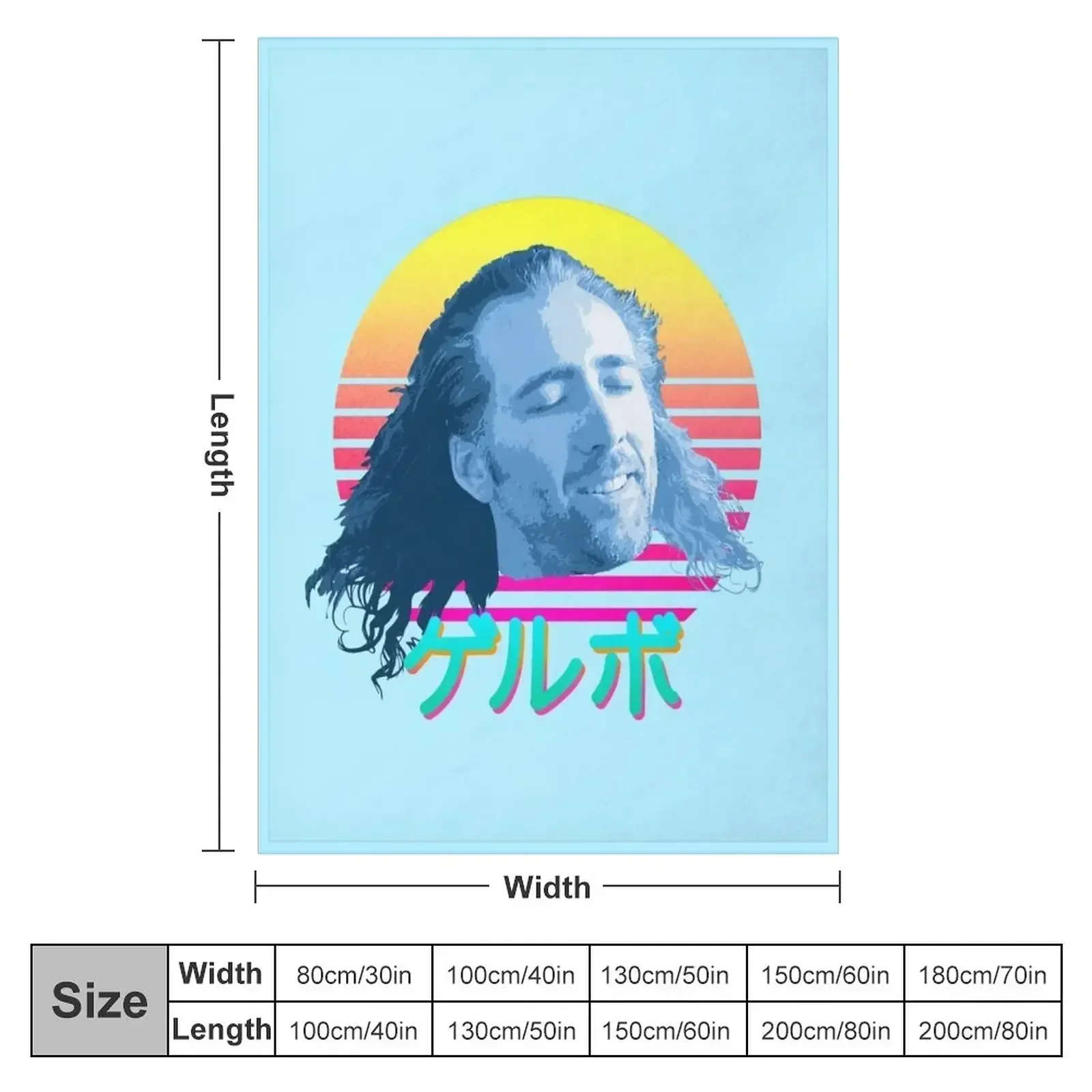 Nicolas Cage ゲルボ! Throw Blanket Multi-Purpose for sofa Beautifuls Baby Blankets