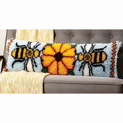 Latch hook cushion kits Carpet embroidery with printed pattern Plastic mesh Pillow embroidery Adults crafts Home decoration