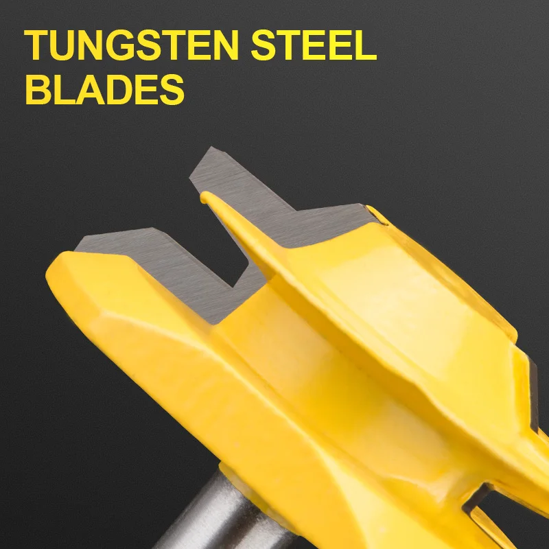 HUHAO 45 Degree Lock Miter Router Bit Carbide Alloy Joint Router Bits 1/4 Inch 1/2 Inch Tenon Milling Cutter Woodworking Tools