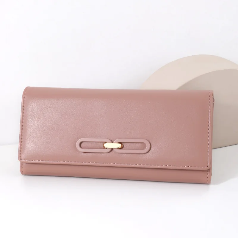 

Новый женский кошелек на молнии: модная и простая сумочка с бантом, элегантный тройной складной кошелек-портмоне