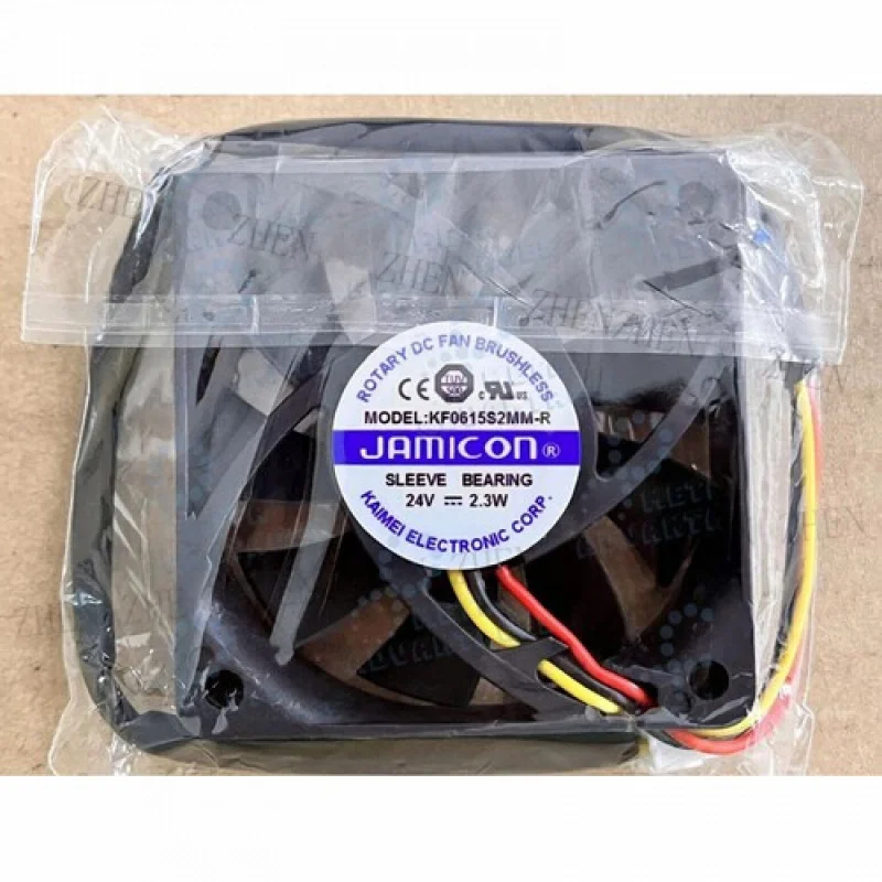 Y    1pcs New for  JAMICON KF0615S2MM-R DC24V 2.3W 3-wire cooling fan # QW.