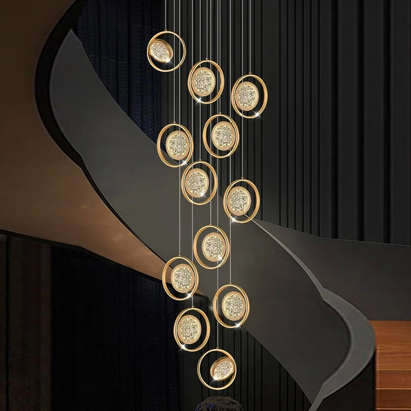 Imagem -05 - Nordic Pendant Lights For Home Decoration Stair Chandelier Sala de Estar e Jantar Luz de Teto Iluminação Interna