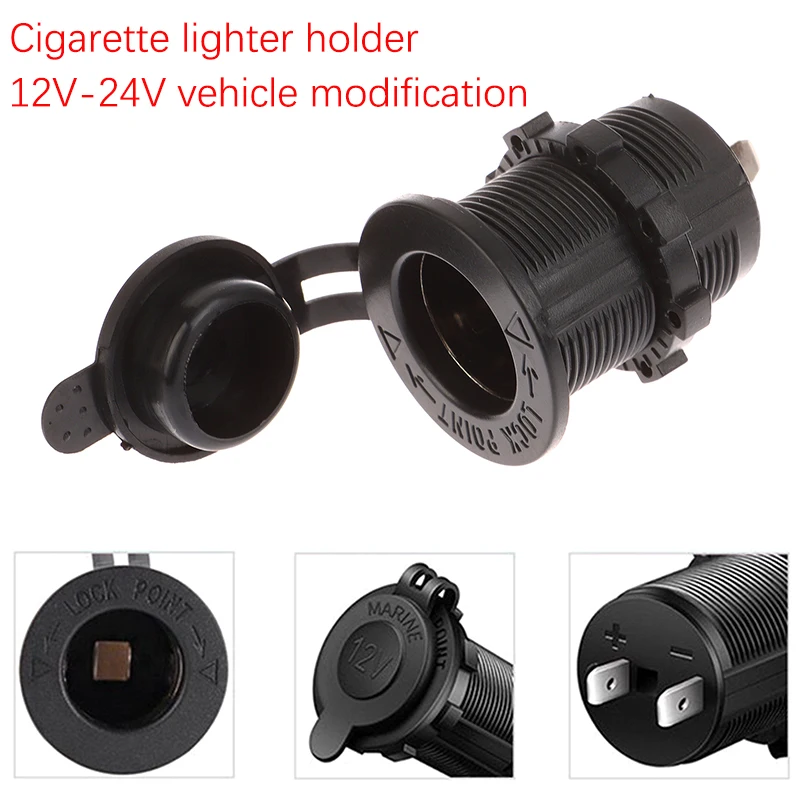 

Car Boat Motorcycle Truck Cigarette Lighter Sockets Power Plug Outlet 12V-24V Waterproof Cigarette Lighter Socket