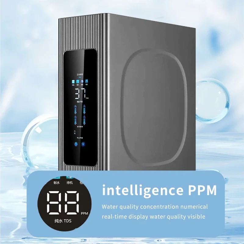 New Design 1200 GPD Alkaline RO Water Purifier Under-Sink Reverse Osmosis System for Household Hotels Electric Powered Plastic