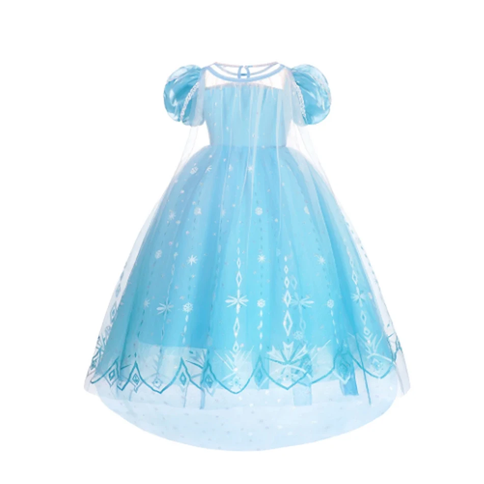 Disney Elsa Costume Frozen Dress Snow Queen Fancy Cosplay Dance Party Tutu elegante bambino vestire vestiti di carnevale 2-10 anni