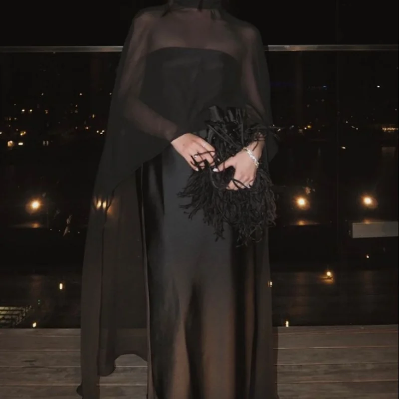 

Женская шифоновая накидка-кейп из прозрачной сетки, асимметричная, с разрезом, для свадьбы и вечеринок, пончо