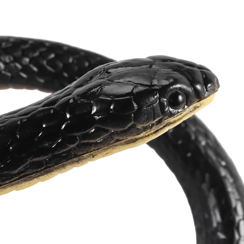 1.3M Realistic Rubber Toys Fake Snakes Safari Props Halloween Joke Trick Gift-Drop Ship