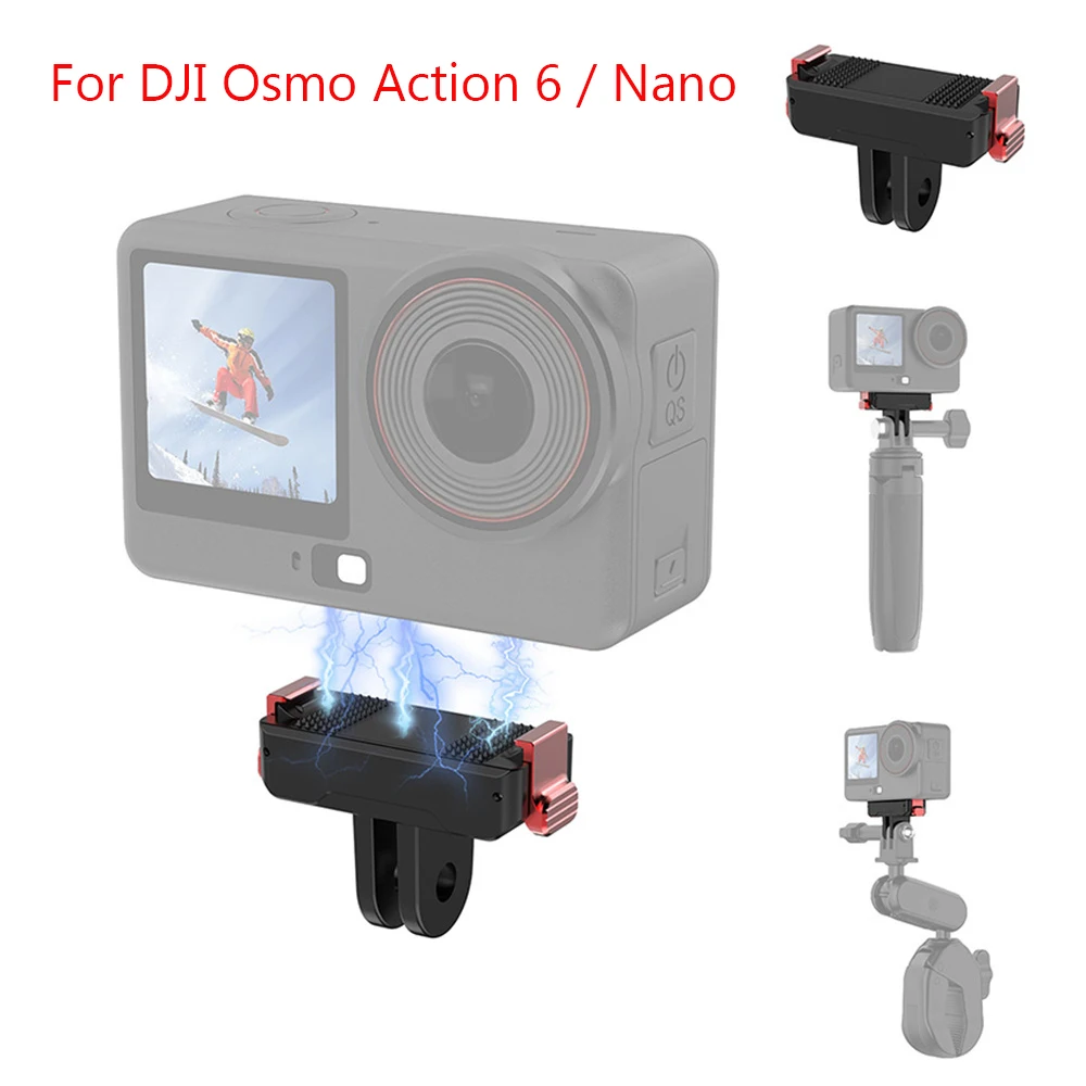 

For DJI Osmo Action 6 / Nano Magnetic Quick-Release Base Mount Adapter For Action Expansion Bracelet Sport Camera Accessories