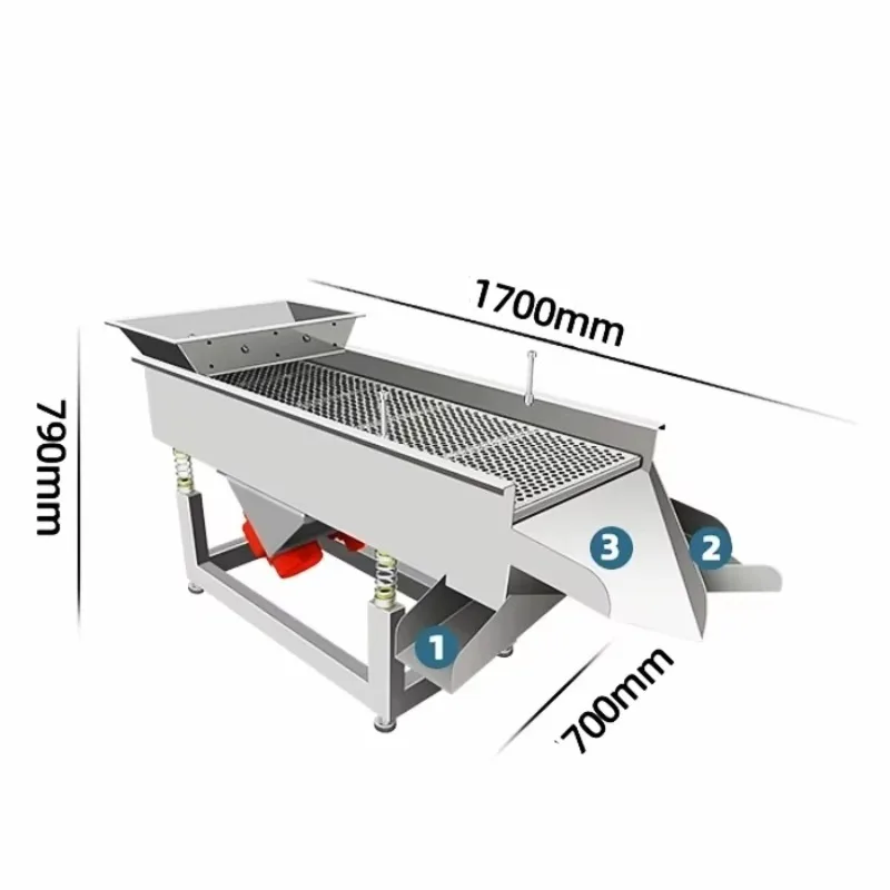 Corn Sesame Seed Linear Vibrating Screen Sorting Machine Coffee Grain Vibrating Sieve Separator