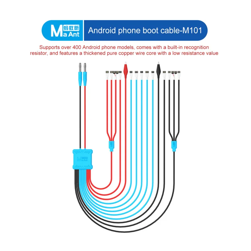 

MAANT M101 Android Phone Boot Cable with Built in Identification Resistor Auto Anti Burn 400 Models Repair Tool Data Recovery