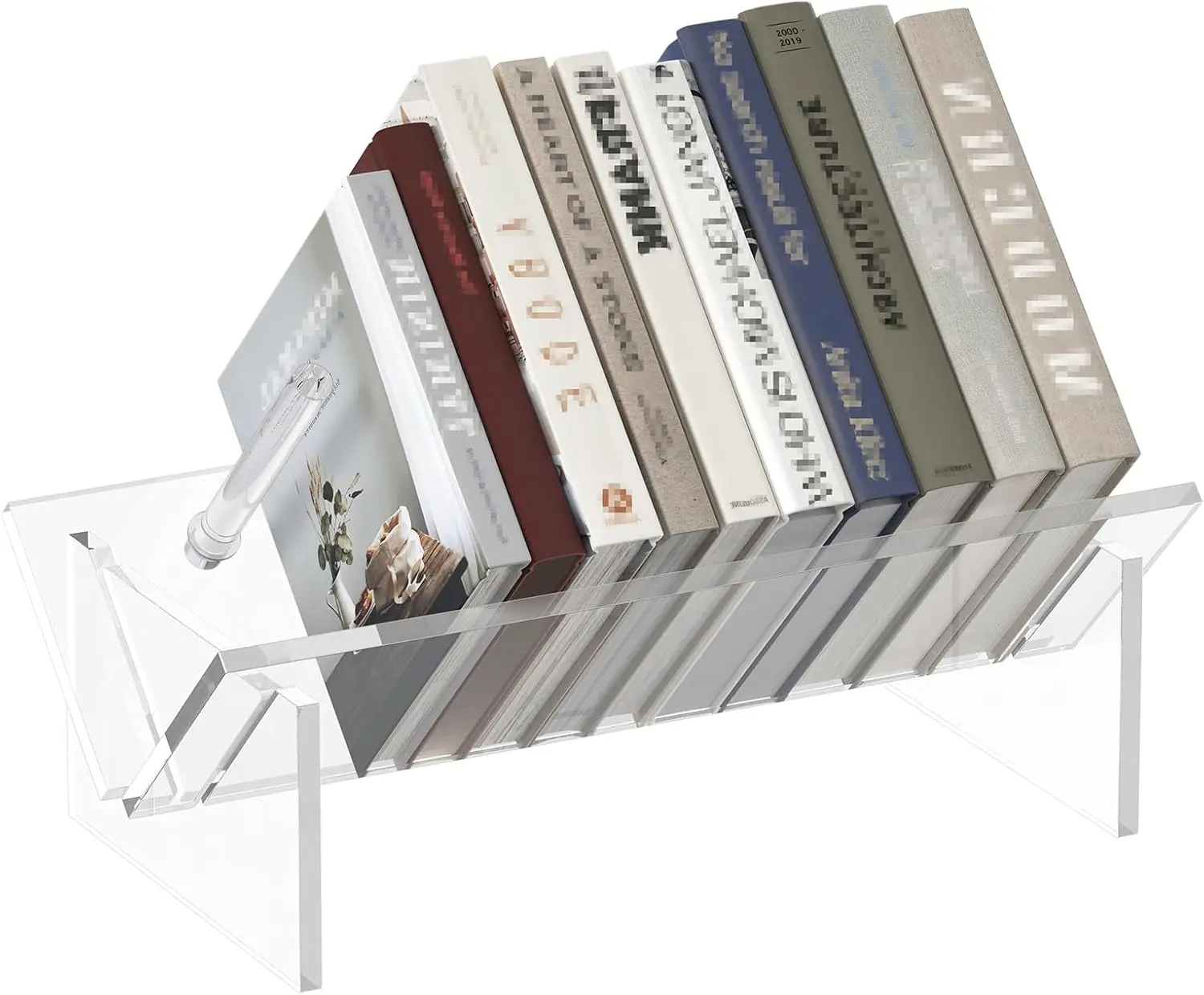 Acrylic Desktop Bookcase, Book Storage Organizer Bookshelves, Clear Mordern Tabletop Storage Rack for Office Home Shelf