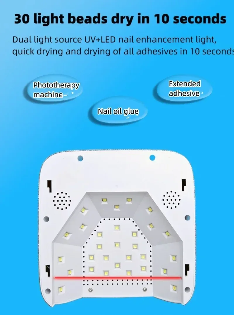 Ingebedde Ster Diamant Draadloze Nagel Fototherapie Licht Opslag Bak-En Droognagelmachine UV-Lamp Zonnenagellamp