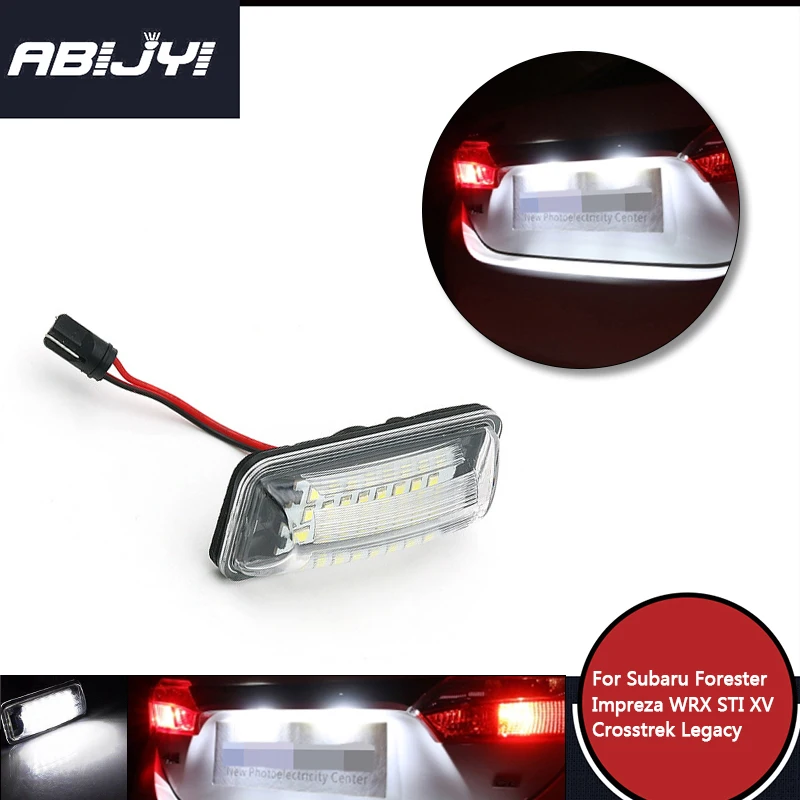 

3528SMD Led License Number Plate Light Bulb For Subaru Forester Impreza WRX STI XV Crosstrek Legacy GT-86 FT-86 FR-S 6000K 12V