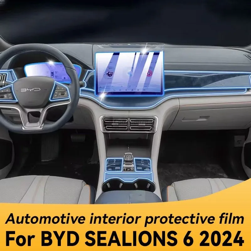 

For BYD Sealions 6 2023 2024 Gearbox Panel Navigation Automotive Interior Protective Film Anti-Scratch Accessories