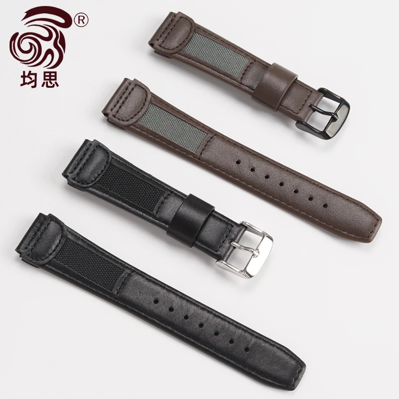 For Casio AE-1200/1100/1300 watchband A158/159 SGW-300/400 MRW-200 W-218h cowhide canvas replacement Wristband 18mm watch strap