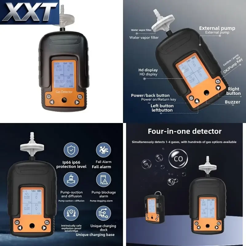 XXT Portable Nitrogen Dioxide (NO2) Combustible with High Accuracy Siren Alarm OEM Customizable Made in China