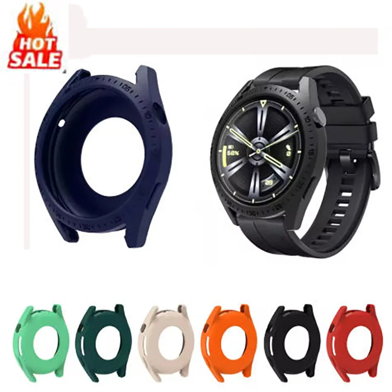 

Чехол для часов Huawei Watch GT3 46 мм, ажурный противоударный сменный защитный чехол, силиконовый Смарт-часы с защитным чехлом для шкалы