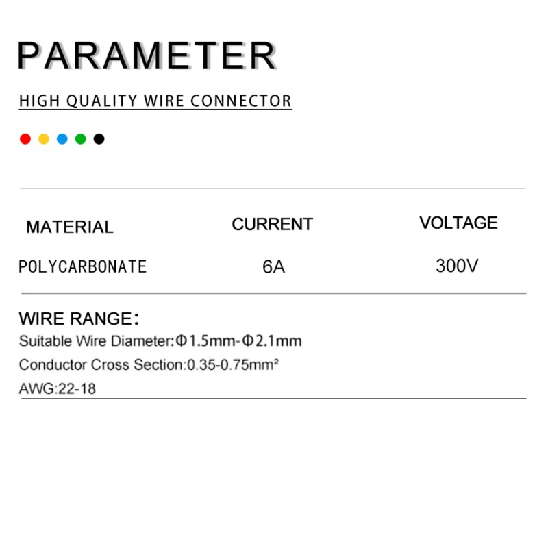 1Pcs 1 To 2/3/4 D202/203/204 Wire Splitter Connector Set Quick Pluggable Splice LED Strip Wire Connector Crimp Terminal 22-18AWG