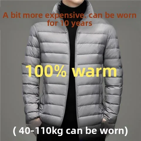 Nombre de marca Otoño Invierno ligero de algodón Jaet hombres cuello ort con capucha de mediana edad y jóvenes ropa de abrigo fina ligera