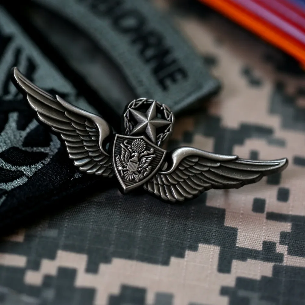 Five-star Wing Eagle US Air Force Flight Badge Military Fan Badges Collection Craft Gifts for Men and Women