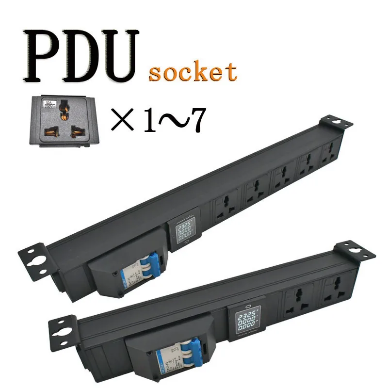 

16A воздушный выключатель PDU удлинитель сетевой шкаф стойка 10A универсальная розетка C14 порт Link 1-7AC с амперметром без удлинительного кабеля