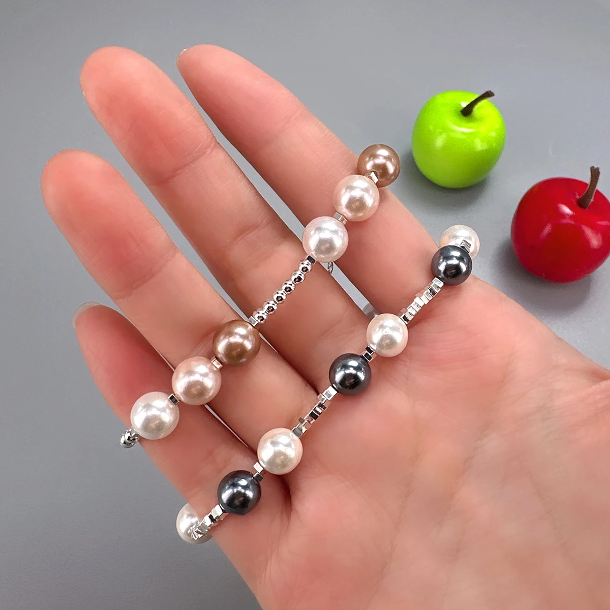 VENTFILLE 925 Sterling Silver Shell Pearl Bracelet For Women Gift Crushed Silver Trendy Jewelry Dropshipping Wholesale