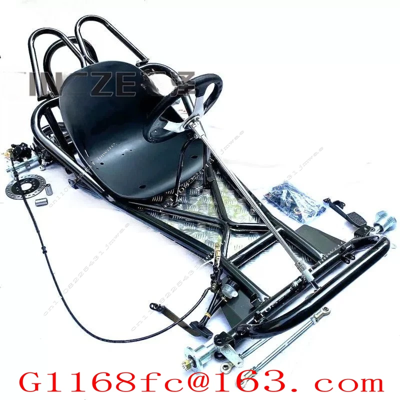 Modified 168CC Four-wheel Drift Kart with Complete Frame, Steering, Rear Axle Suspension, and 5-inch Drift Tires