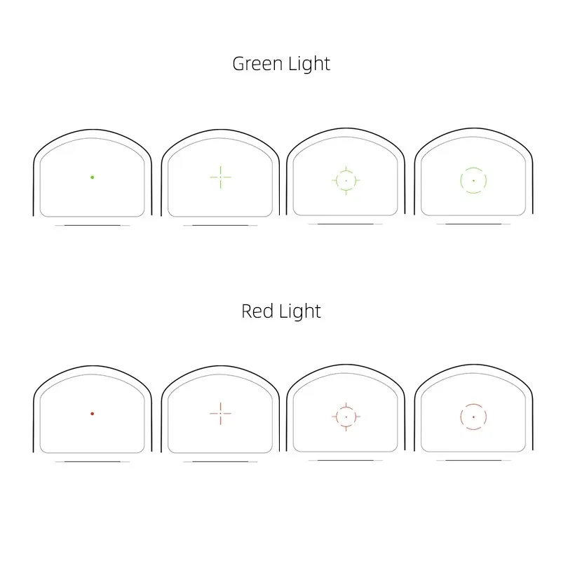 March1X22X33 Reflex Red Dot 11/20mm 4 Reticle Rail Riflescope Hunting Optics Holographic Red Dot Sight Tactical Scope Collimator