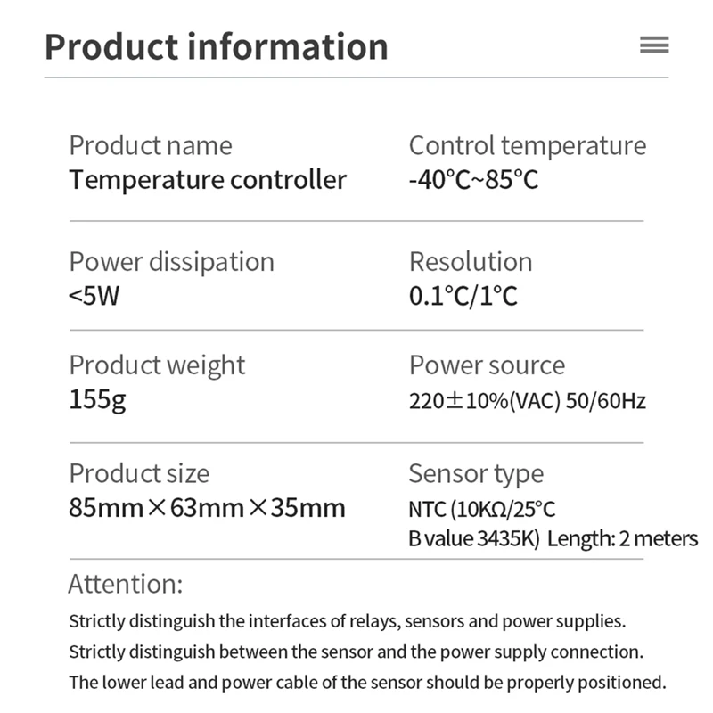 Digital Temperature Controller 220V Cool Heat Switch Refrigerator Refrigeration Defrost Thermostat Sensor(EK-3010) Easy Install