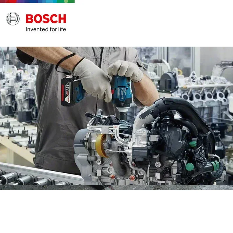 BOSCH GDS 18V-400 Impact Wrench 18V Brushless Lithium Battery 5.0AH 400N.m High Torque Rechargeable Electric Cordless Power Tool