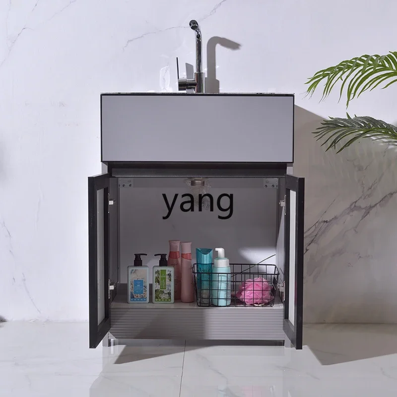 LTT stainless steel sink household kitchen vegetable basin single sink balcony wash basin sink integrated cabinet
