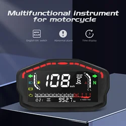 Velocímetro universal para motocicleta, odômetro digital com luz de fundo, painel de moto para bmw honda ducati kawasaki yamaha 2,4 cilindros