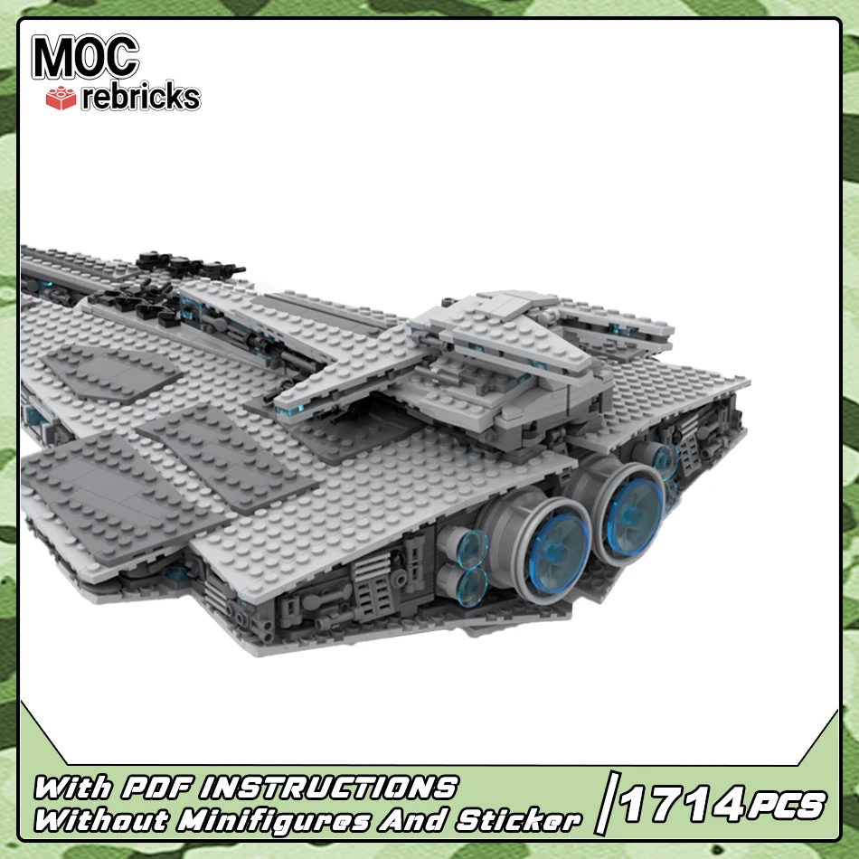 MOC スペースシリーズビルディングブロックモデル MIDI ハロークラスドレッドノートハイテク飛行武器オリジナリティ DIY キッズパズルギフト