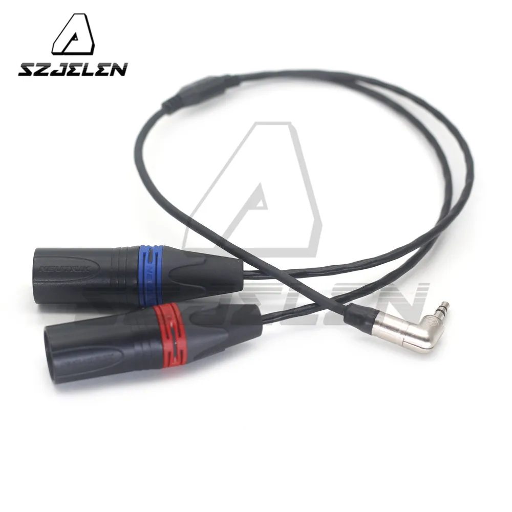 

3.5 Audio Plug to Two NEUTRIK XLR 3 pin, Audio Cable for Zaxcom IFB erx can be Customized to Any Length