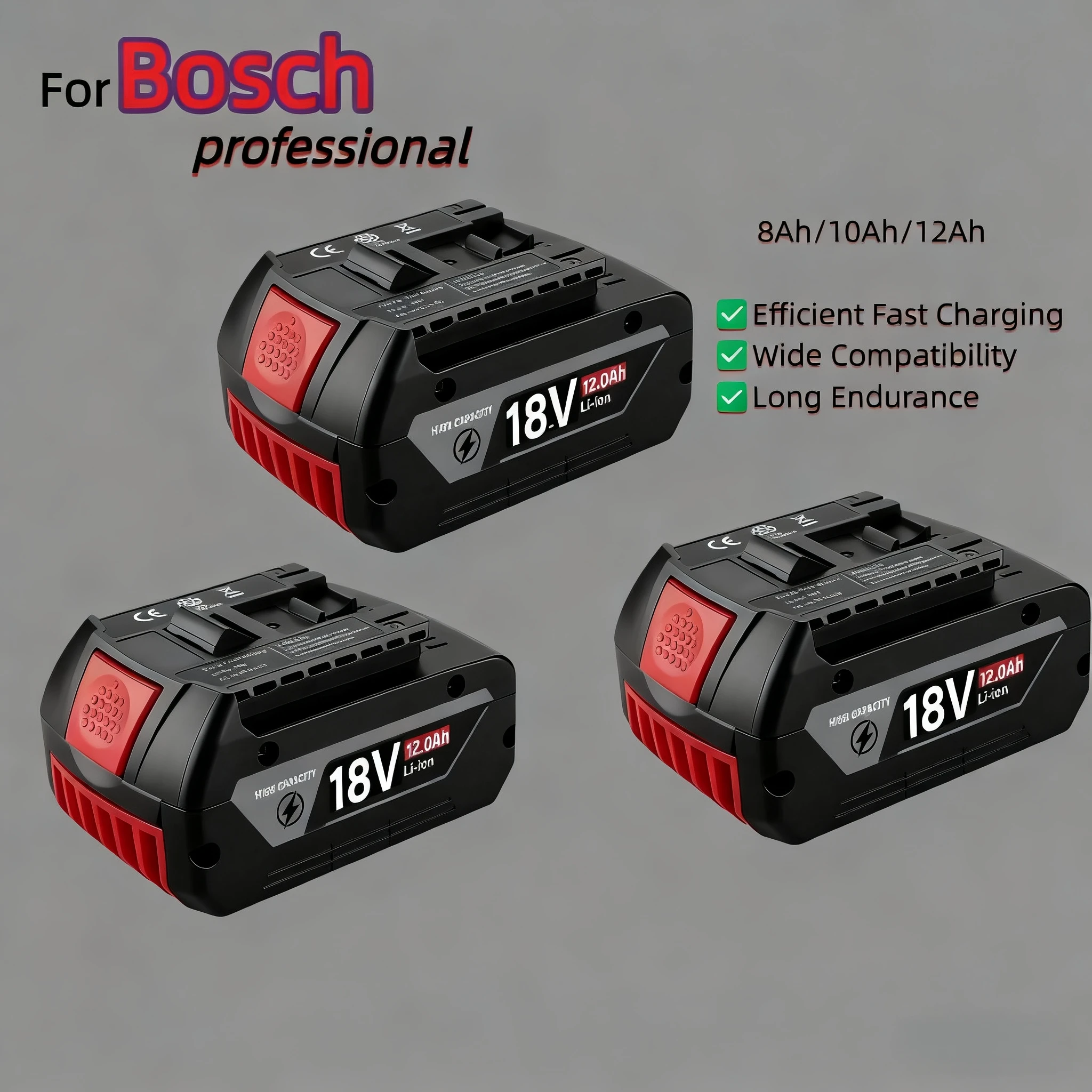 

Original for Bosch 18V battery, wireless power tool lithium battery, BAT609BAT610G BAT618BAT620BAT622GSR18V-LI，18V，6000mAh