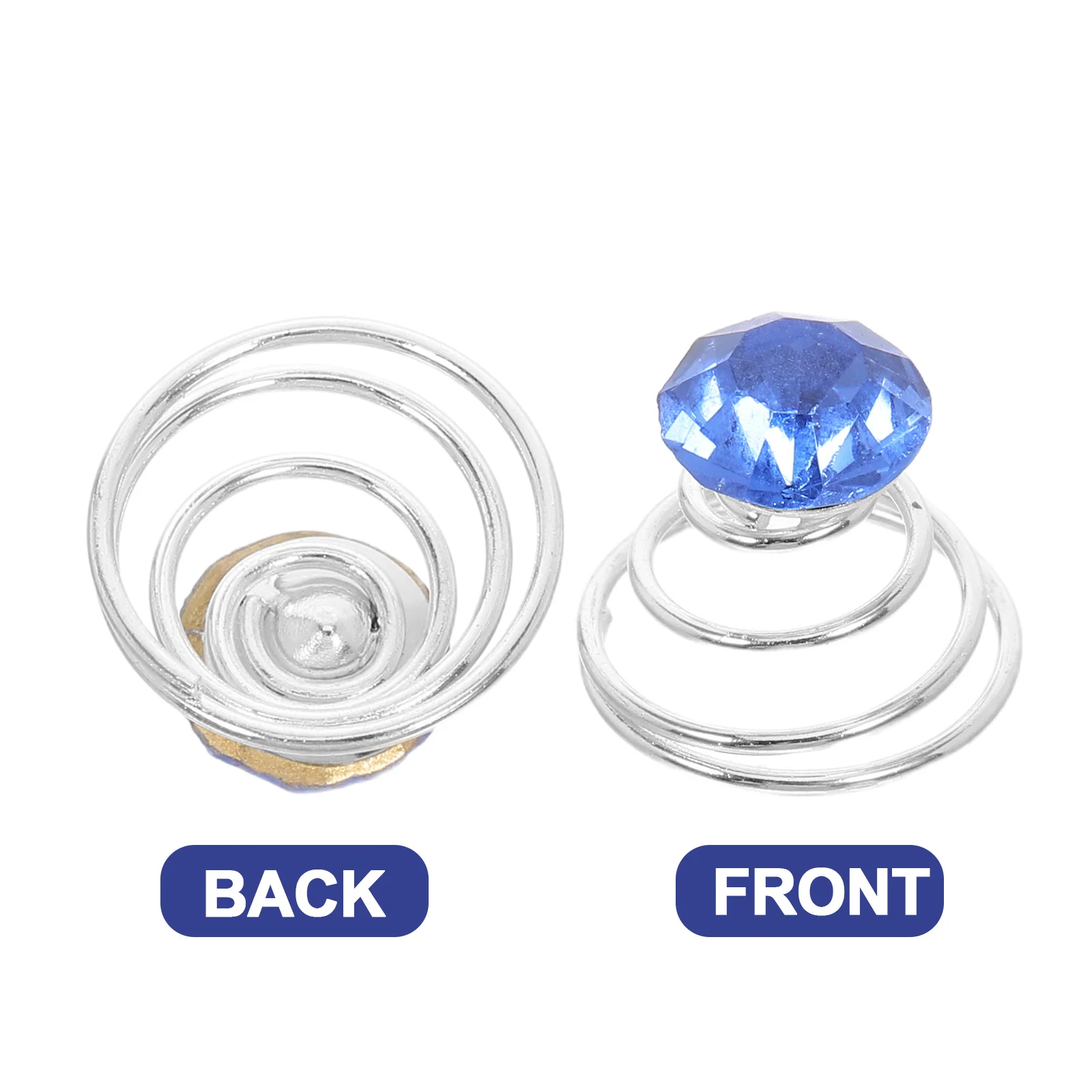 12 قطعة دبوس شعر معدني خفيف الوزن من حجر الراين حلزوني مزخرف لحفلات الزفاف للسيدات وحفلات الزفاف والحفلات الراقصة