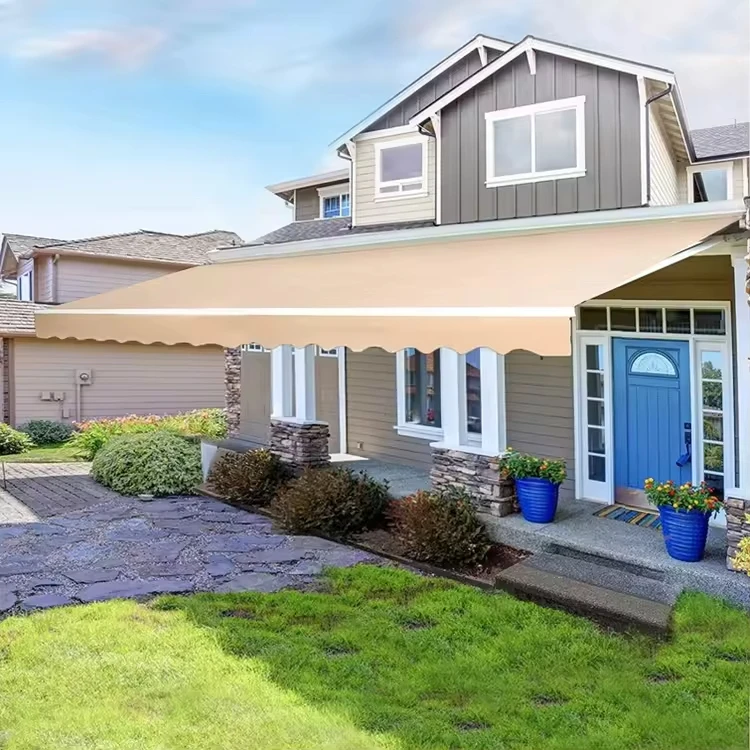 Outdoor Retractable Awnings (Manual Crank & Motorized Styles), UV-Resistant Canopies For Garden/Patio, Home & Commercial Use