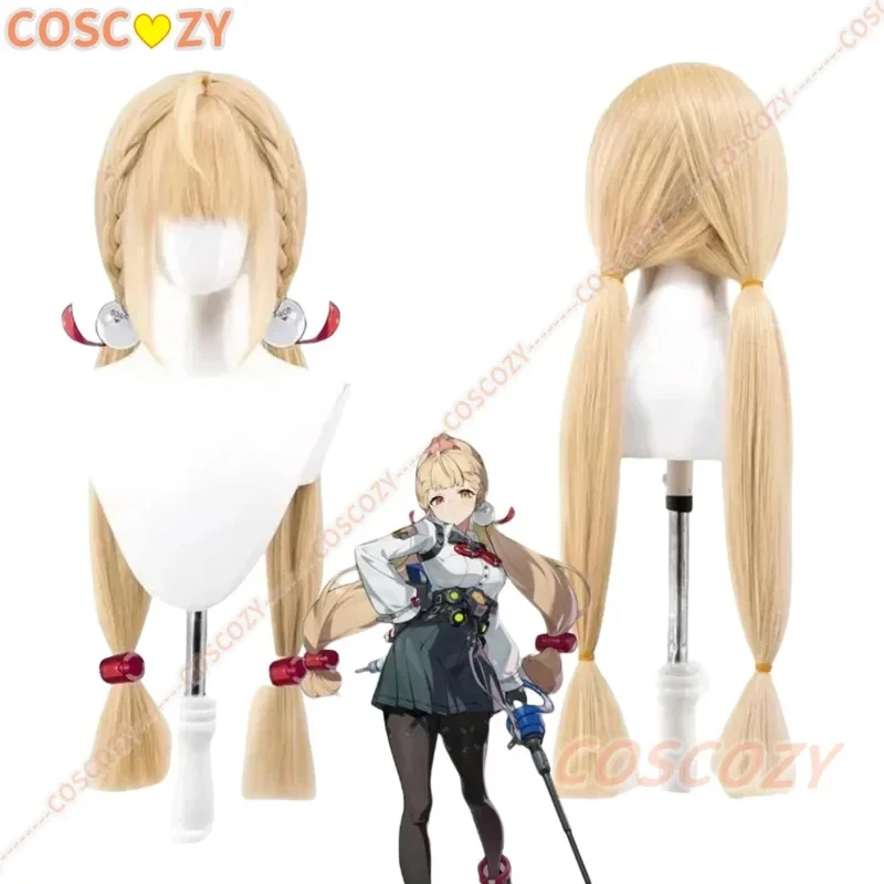 

ABC123CosplayAlice Thymefield Game Zenless Zone Zero Cosplay Wig Golden Double Ponytail Long Hair Spook Shack Hallowee3'd,5;h.9/