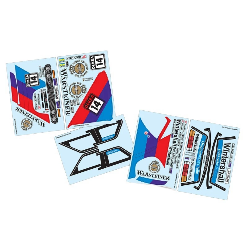 

1/8 M3 E30 Decal Sheet On Road RC Drift Bodyshell Sticker Kyosho Tamiya Hsp