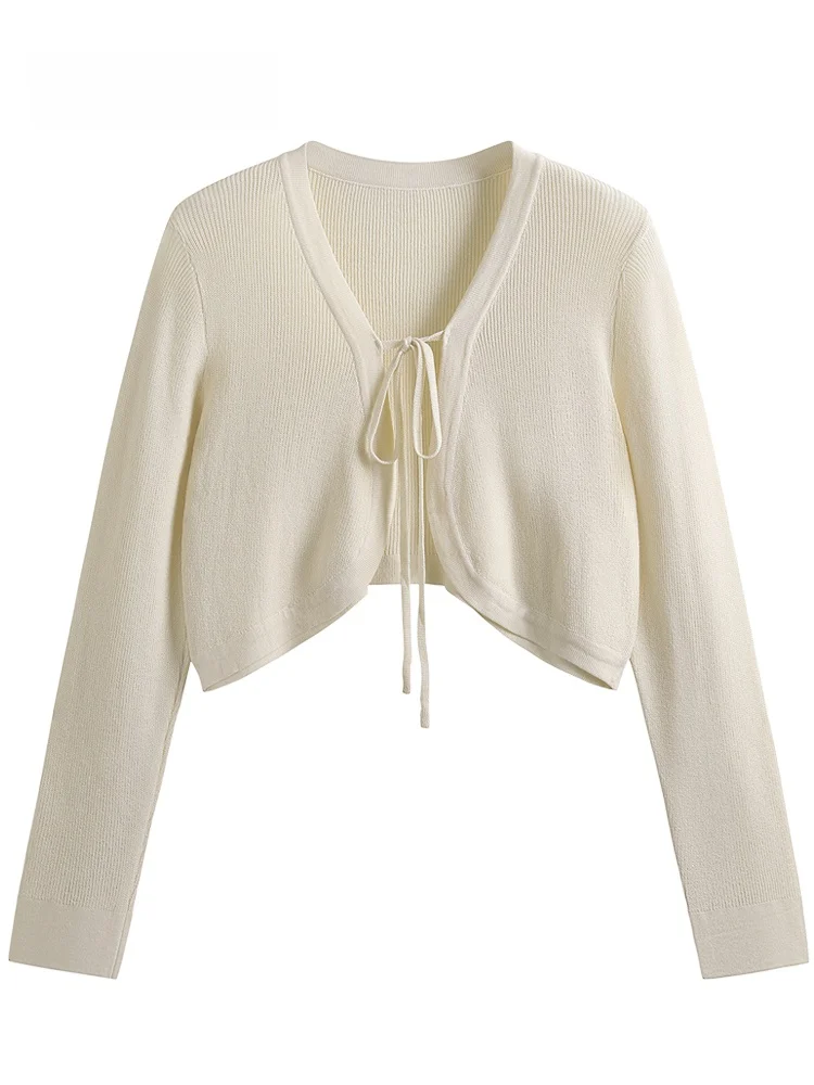 

JZZDEMM Knitted awl Collar Long Sve Women's Top Summer ort Cardigan V-ne Vintage Commute Sle Slim Fit Outerwear