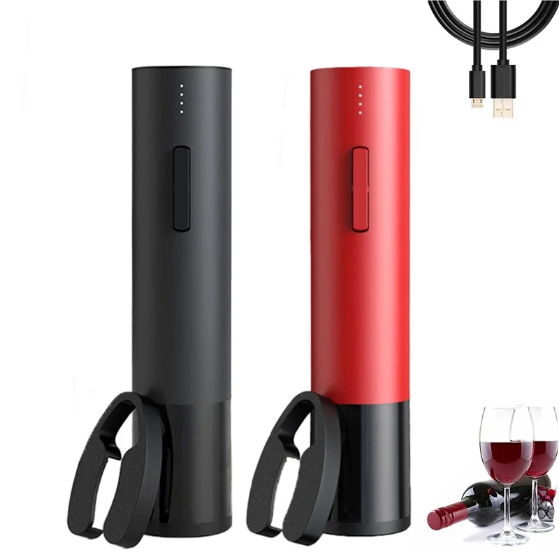 

New Electric Opener Grape Wine Bottle Opener Automatic Openers Aluminum Alloy ABS Corkscrew with Paper Remover with Bottle St