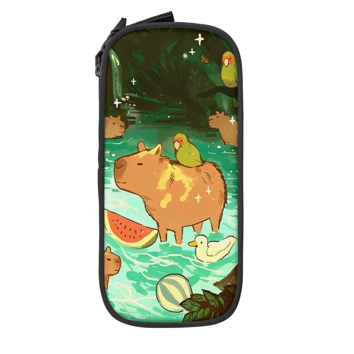 Cute Capibara Capybara Pencil Cases Creative Pen Box Bags for Student Big Capacity Office Cosmetic Pencilcases