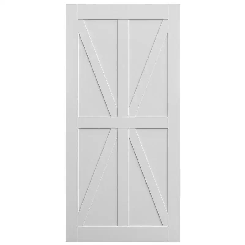 

32" x 80" Star Style Primed Door Slab, DIY Panel Door, Modern Interior Barn Door, Moisture-Proof, Anti-Deformation,