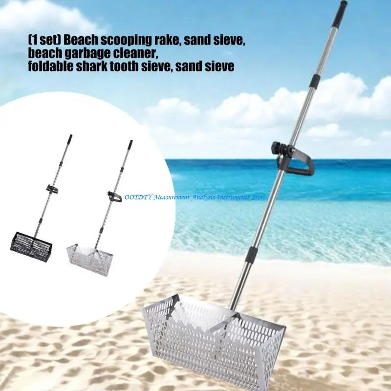 367D Handheld Sand Sifter Rake Beach Mesh Schaufel Meeresfrüchte Catcher Ergonomische Zähne – Detail 9