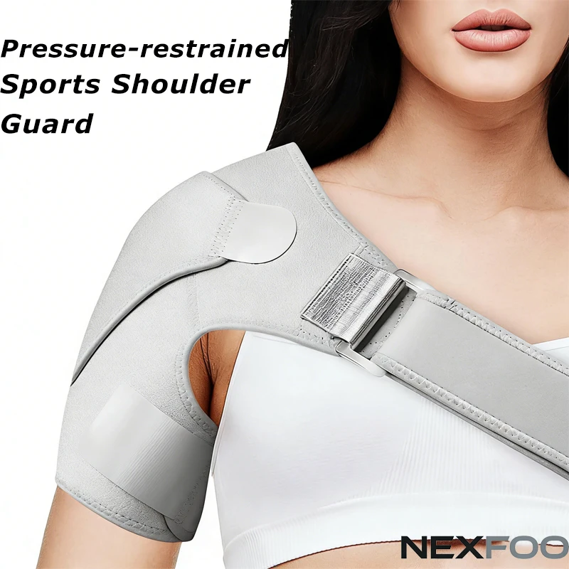 Adjustable Shoulder Brace & Arm Sling, Compression Support for Rotator Cuff Injury, Left Right Arm Immobilizer for Men Women