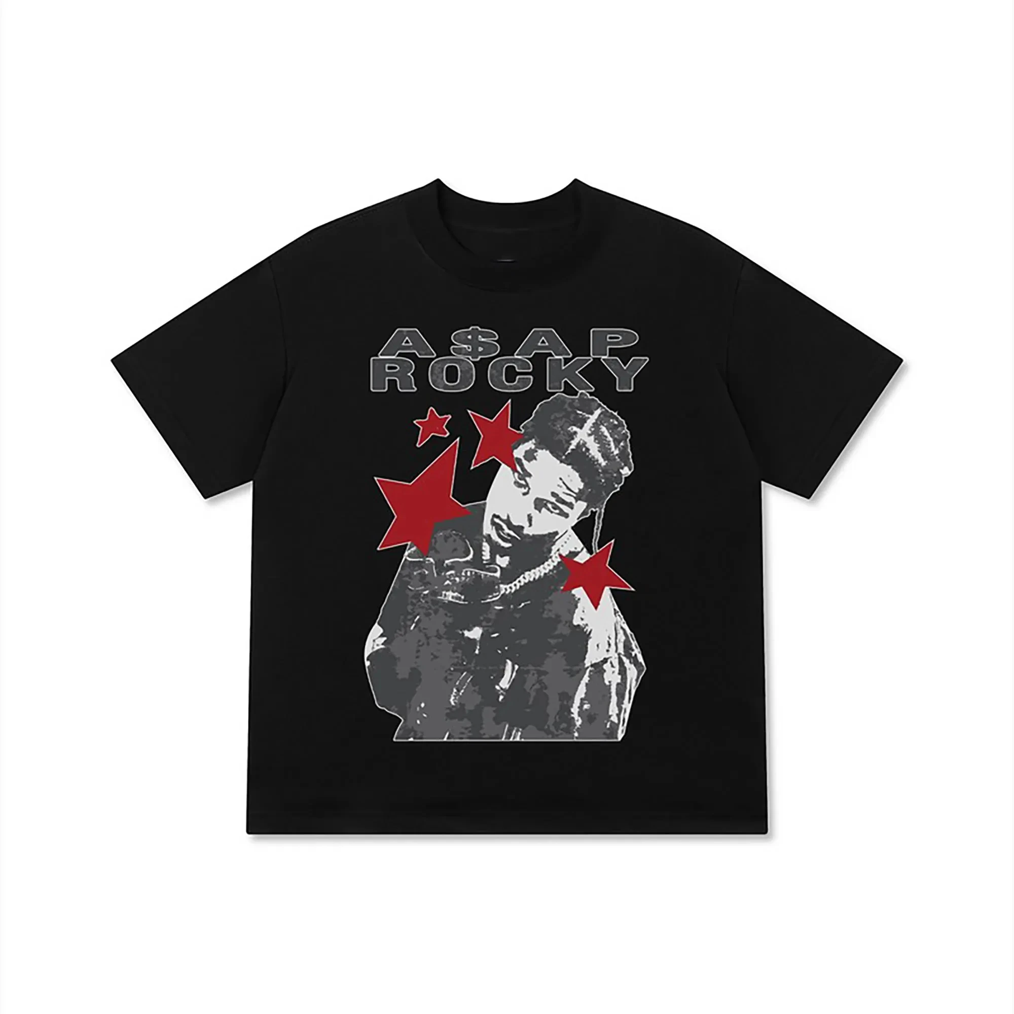 2026 New A $AP ROCKY Printed Cotton T-shirt Summer Men's and Women's Fashion Casual Y2K Short Sleeve T-shirt Streetwear Unisex